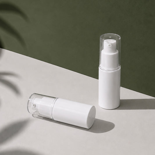 15 mL White Airless Pump Bottle