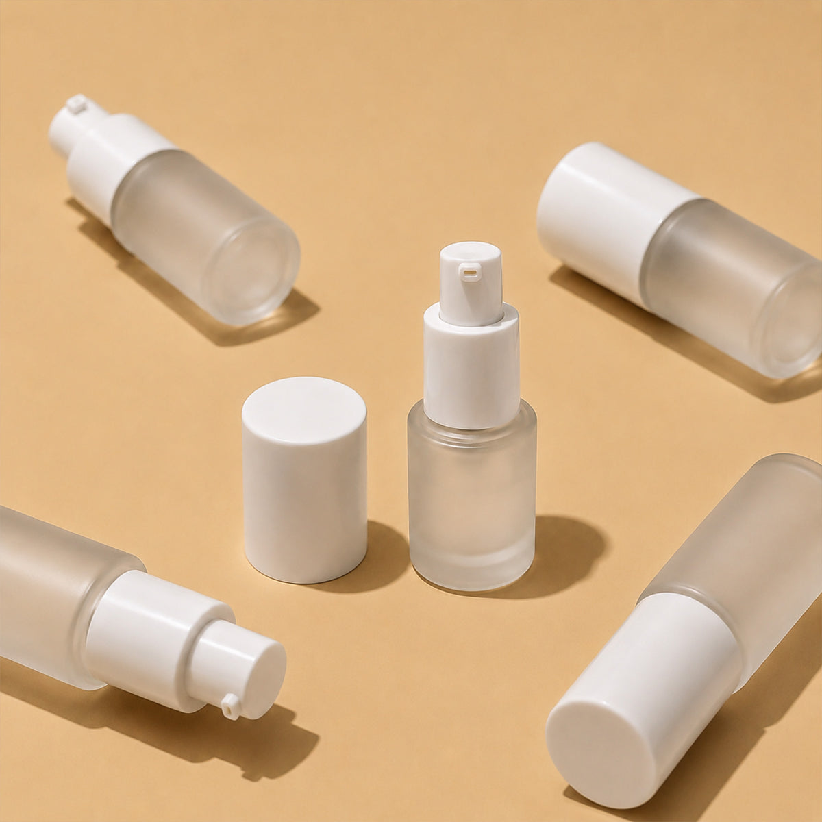 15 mL Frosted Glass Pump Bottle